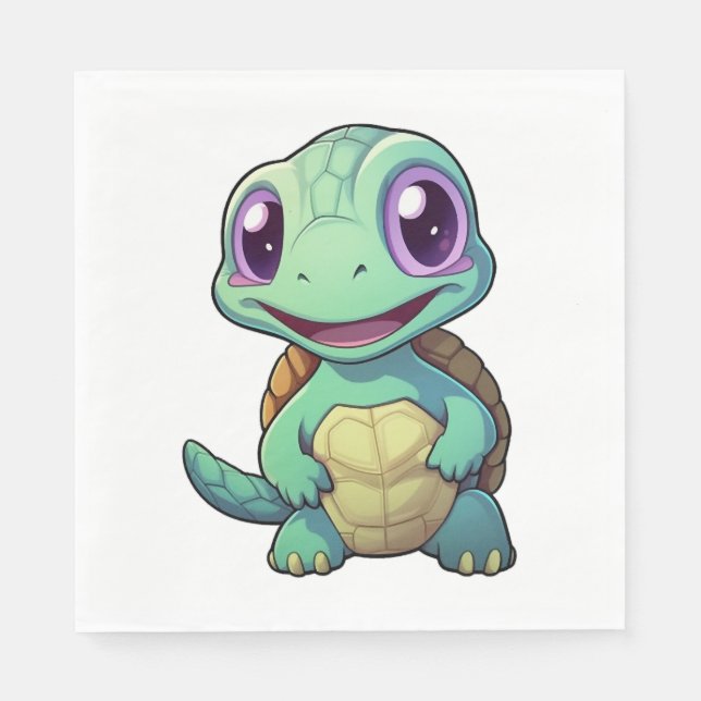 Cartoon-Schildkröte Serviette (Vorderseite)