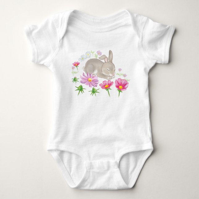 Cartoon Schlafsonne Baby Strampler (Vorderseite)