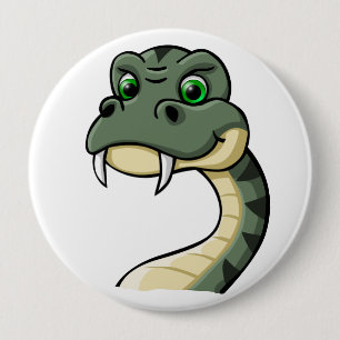 Cartoon-Schlange Button