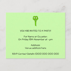 Cartoon-Schlange Einladung