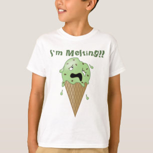 Cartoon-schmelzender Eiscreme-Kegel (ich schmelze) T-Shirt