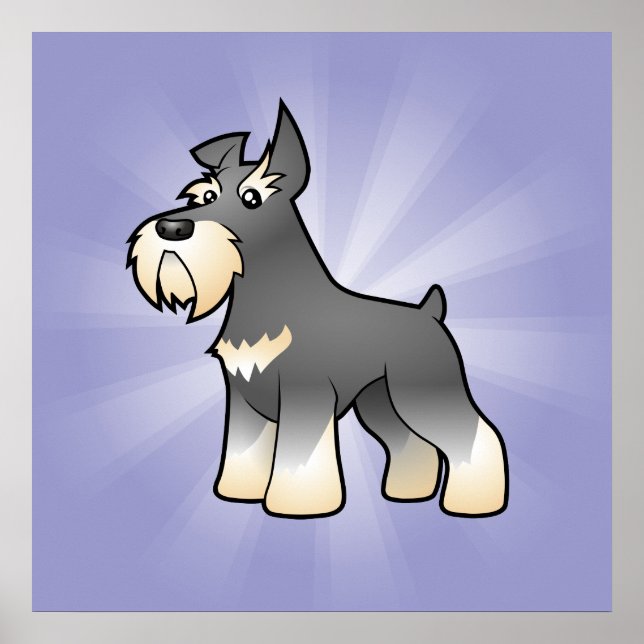 Cartoon Schnauzer Poster (Vorne)