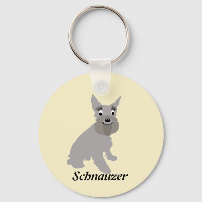 Cartoon Schnauzer Schlüsselanhänger (Vorderseite)