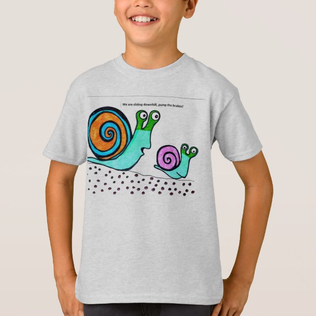 Cartoon-Schnecke-T - Shirt (Vorderseite)