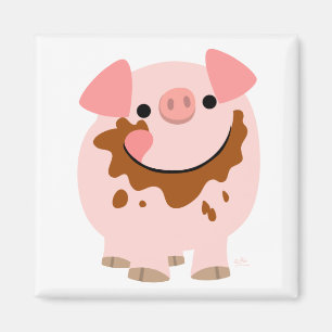 Cartoon-Schokoladen-Schweinmagnet Magnet