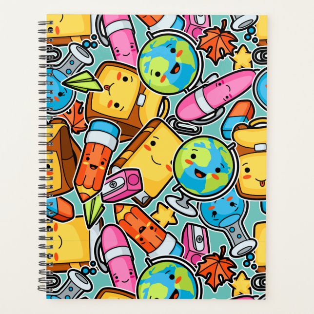 Cartoon School Pattern Planer (Vorderseite)