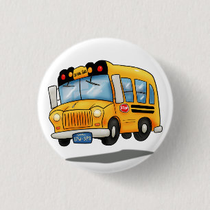 Cartoon-Schulbus Button