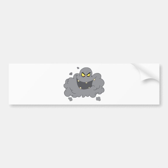 Cartoon-schwarze Wolke des Smogs Autoaufkleber (Vorne)