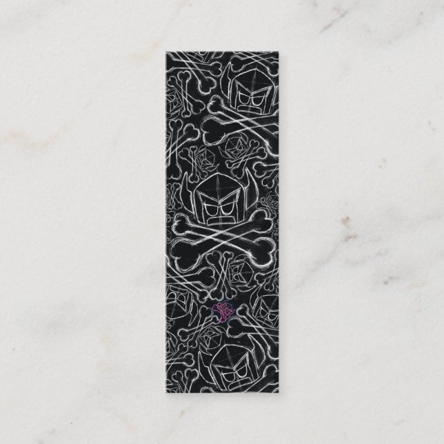 Cartoon Schwede auf Schwarz Mini Visitenkarte (Vorderseite)