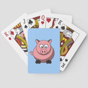 Cartoon Schweinekarte Spielkarten