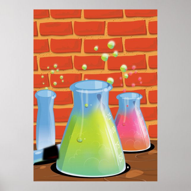Cartoon Science Experiments Poster (Vorne)