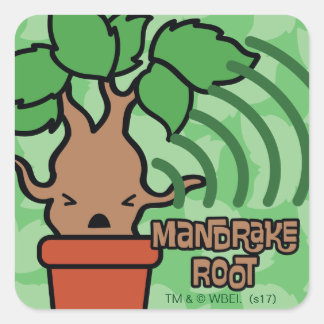 Cartoon Screening Mandrake Art Quadratischer Aufkleber