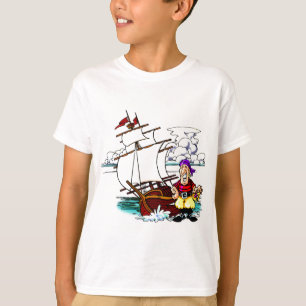 Cartoon-Segeln-Schiff T-Shirt