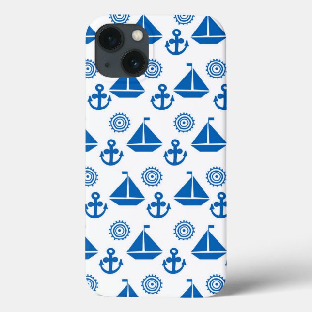 Cartoon Segelschiff Muster Case-Mate iPhone Hülle (Rückseite)