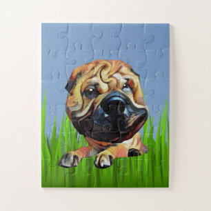 Cartoon Shar Pei Puzzle für Kinder