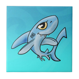 Cartoon Shark Fliese