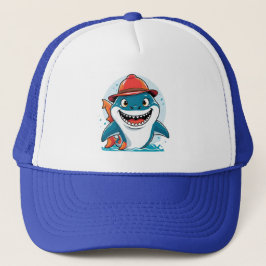 Cartoon Shark Kids Hat Truckerkappe