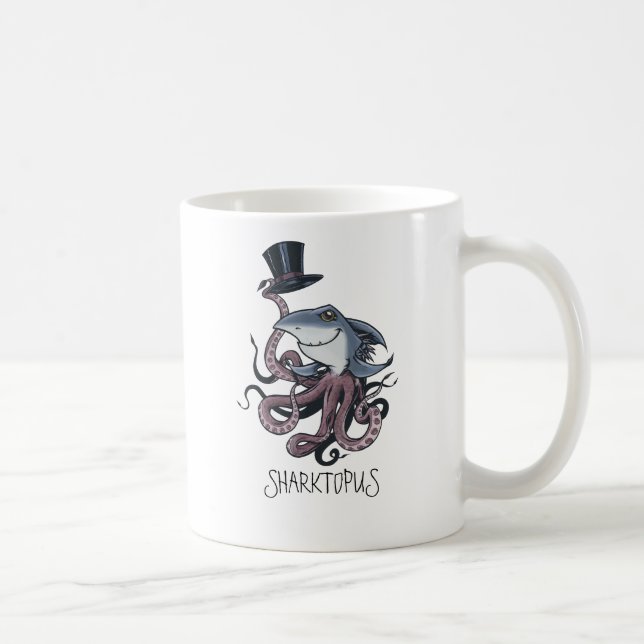 Cartoon Sharktopus Tasse (Rechts)