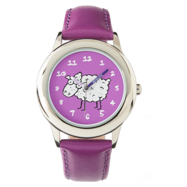 Cartoon Sheep Armbanduhr (Vorderseite)