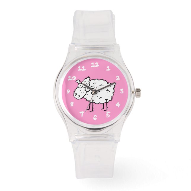 Cartoon Sheep Armbanduhr (Vorderseite)
