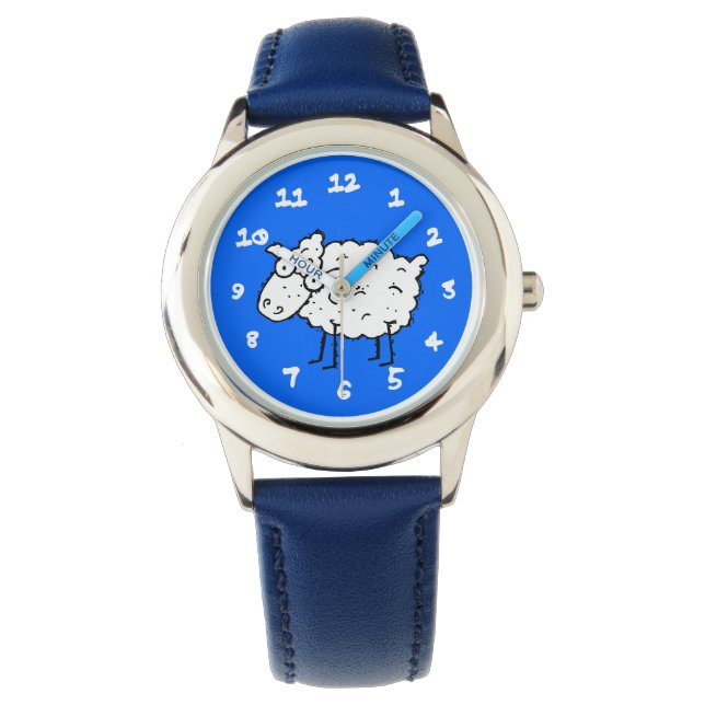 Cartoon Sheep Armbanduhr (Vorderseite)