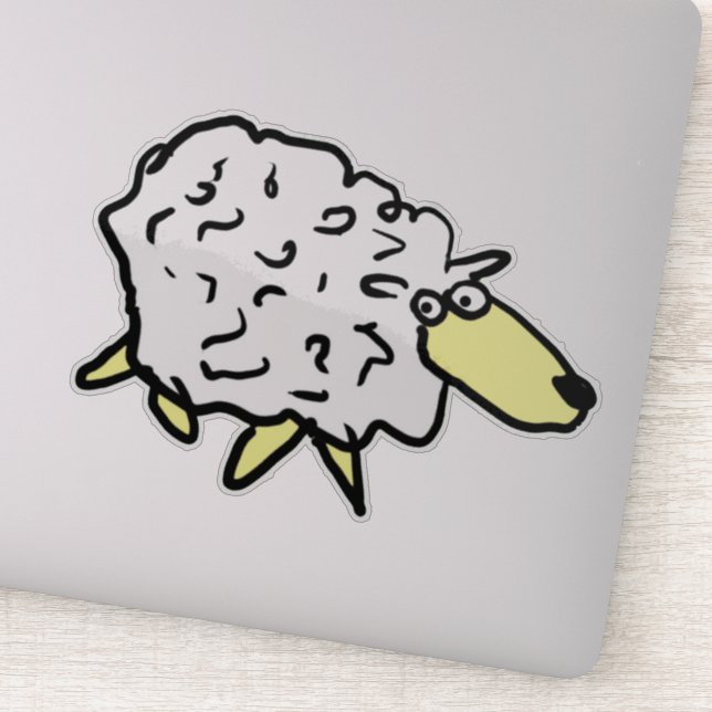 Cartoon Sheep Aufkleber (Detail)