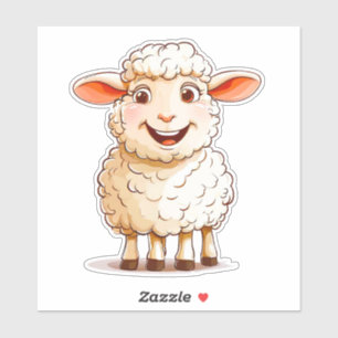 Cartoon Sheep Aufkleber