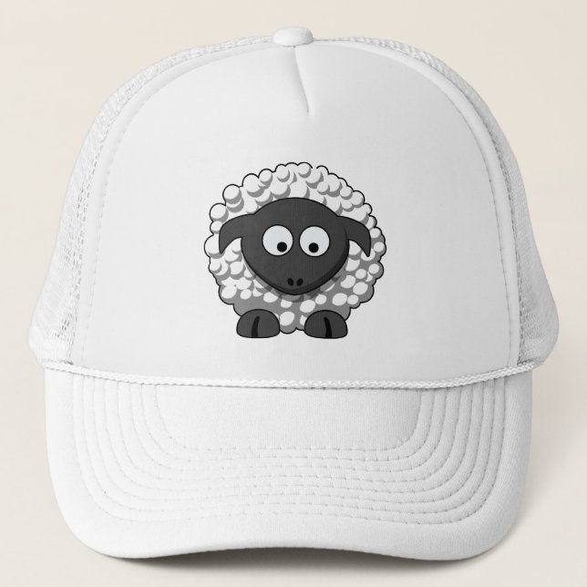 Cartoon Sheep Hat Truckerkappe (Vorderseite)