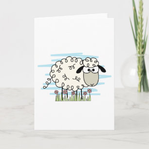 Cartoon Sheep Karte