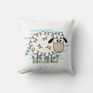 Cartoon Sheep Kissen