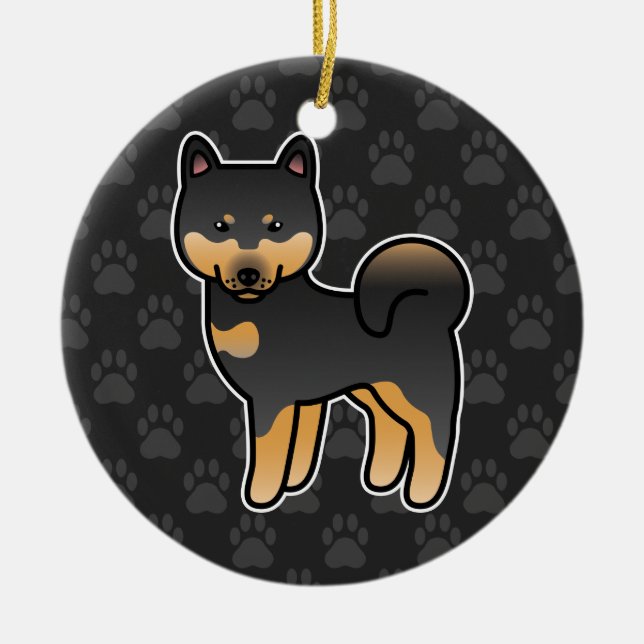 Cartoon Shiba Inu Keramik Ornament (Vorne)