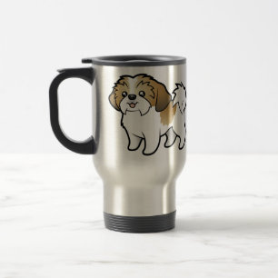 Cartoon Shih Tzu (Welpe geschnitten) Reisebecher