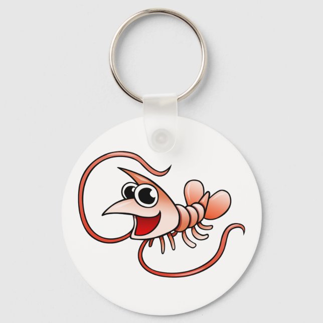 Cartoon Shrimp Schlüsselanhänger (Vorderseite)