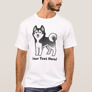 Cartoon-sibirischer Schlittenhund/alaskischer T-Shirt