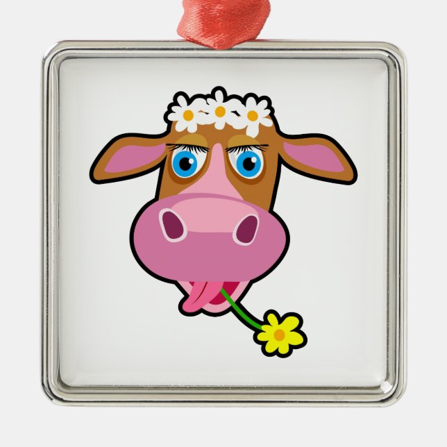 Cartoon Silbernes Ornament (Vorne)