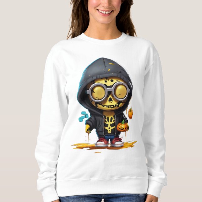 Cartoon Skeleton Sweatshirt (Vorderseite)