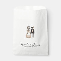 Cartoon Skelettbrücke + Groom Whimsical Wedding
