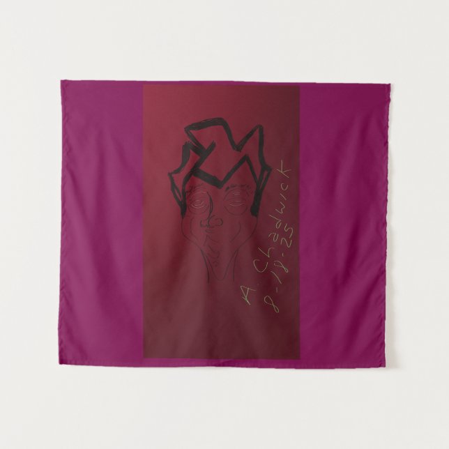 Cartoon Sketch  Wandteppich (Vorderseite (Horizontal))