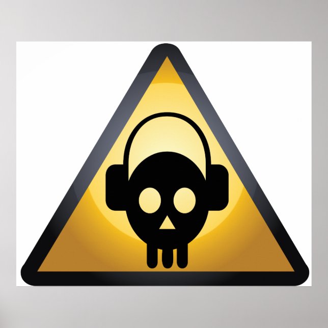 Cartoon Skull DJ Poster (Vorne)