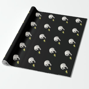 Cartoon Skull Eating Taco - DibsOnTacos Geschenkpapier