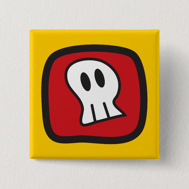 Cartoon Skulls & Bones Halloween Party Button (Vorderseite)