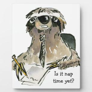 Cartoon Sloth Nickerchen Time Fotoplatte