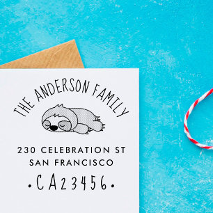 Cartoon Sloth Rücksendeadresse von benutzerdefin Gummistempel