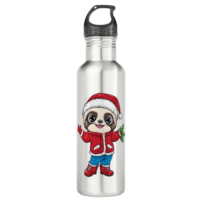 Cartoon Sloth Wealth Edelstahlflasche