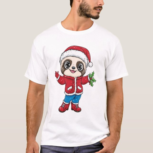 Cartoon Sloth Wealth T-Shirt (Vorderseite)
