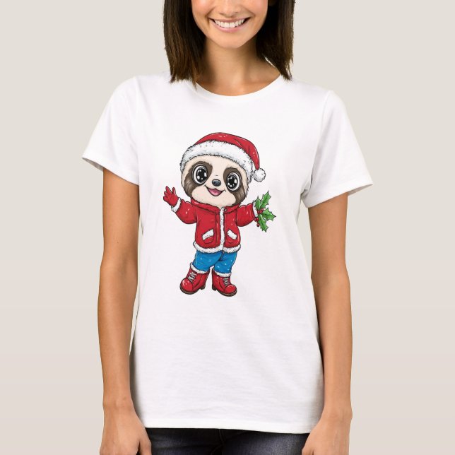 Cartoon Sloth Wealth T-Shirt (Vorderseite)