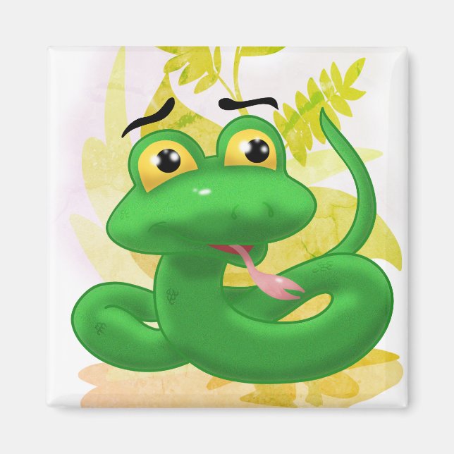 Cartoon Snake Magnet (Vorne)