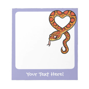 Cartoon Snake Notizblock