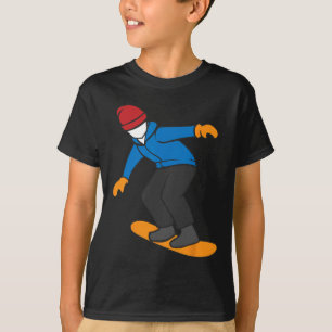 Cartoon Snowboarder Illustration Wintersport T-Shirt