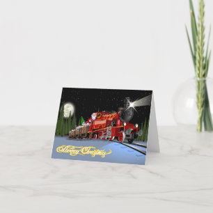 Cartoon Snta Express Postkarte